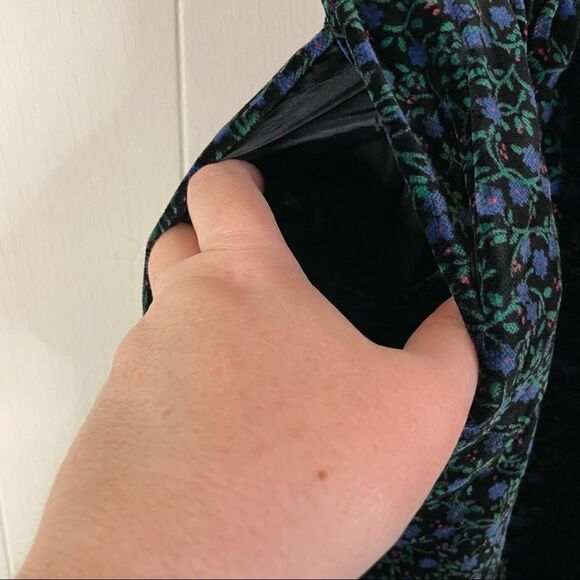 Vintage Carroll Reed Floral Velvet Maxi Skirt - Picture 4 of 5